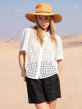 Льняные шорты Ro&Zo, черные