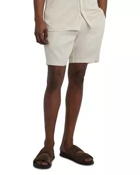 Льняные шорты с фиксированной талией 7.5" Onia, коричневый/бежевый