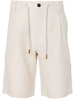 Льняные шорты с кулиской Eleventy, бежевый
