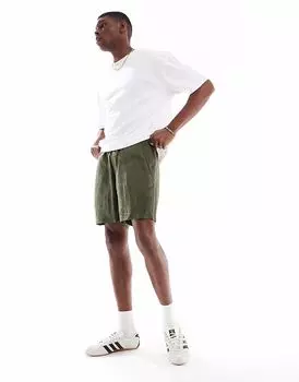 Льняные шорты с логотипом Polo Ralph Lauren Prepsters оливкового цвета