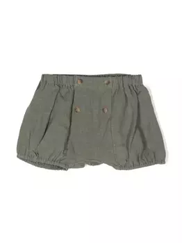 Льняные шорты с нашивкой-логотипом Donsje, зеленый