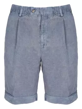 Льняные шорты со складками Berwich, синий