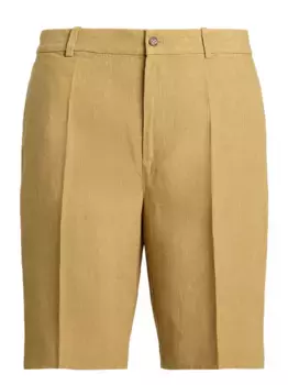 Льняные шорты со складками POLO RALPH LAUREN, нейтральный