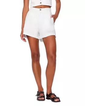 Льняные шорты-трапеция Taylor DL1961, белый