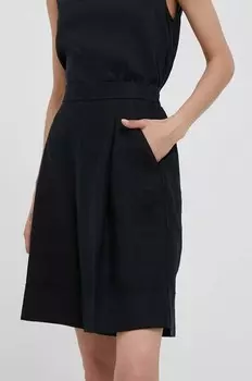 Льняные шорты United Colors of Benetton, черный