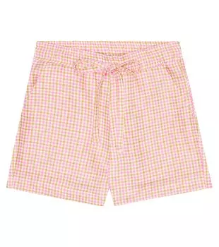 Льняные шорты в клетку Lex Paade Mode, розовый