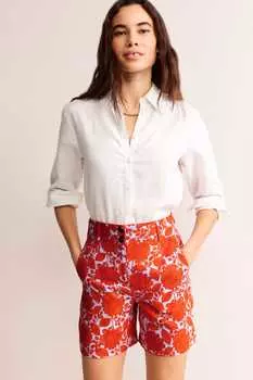 Льняные шорты Westbourne Boden, оранжевый