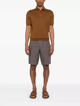 Льняные шорты Zegna, коричневый