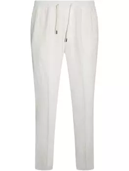 Льняные зауженные брюки Altea, белый