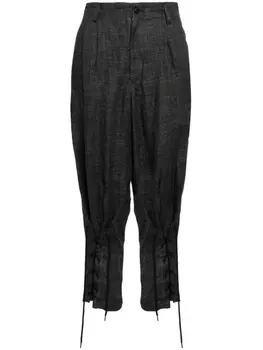 Льняные зауженные брюки Y's, серый