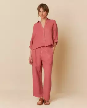 Льняные женские брюки Jared Indi & Cold, красный