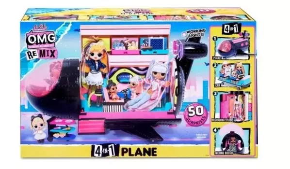 L.O.L. Сюрприз, самолет 4в1 для кукол Omg Remix LOL L.O.L. Surprise