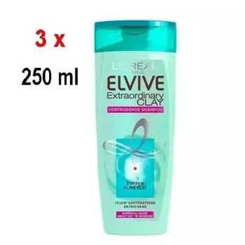 L'Oreal Elvive Extraordinary Clay Шампунь для нормальных волос 3х250мл