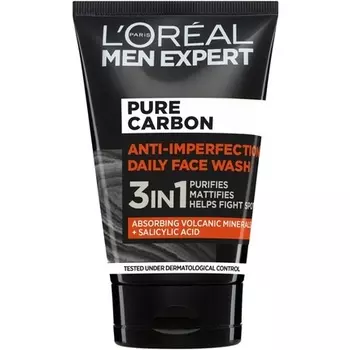 L'Oreal Expert Pure Carbon 3 в 1 средство для умывания лица 100 мл, Men