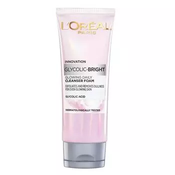 L'Oreal Paris Glycolic-Bright Glowing Ежедневная очищающая пенка 100 мл, Pink