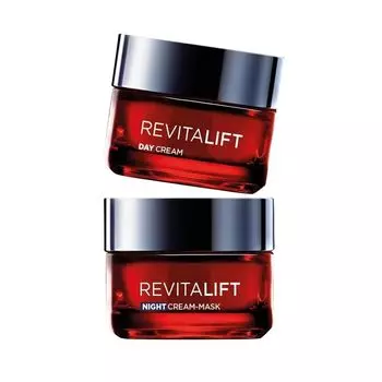 L'Oreal Paris Revitalift Дневной крем тройного действия 50 мл.+L'Oreal Paris Revitalift Ночная крем-маска тройного действия 50 мл, NULL