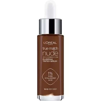 L'Oreal Paris True Match Nude Тонирующая сыворотка для объема с 1% гиалуроновой кислоты, оттенок 10-12 Очень глубокий L'Oral