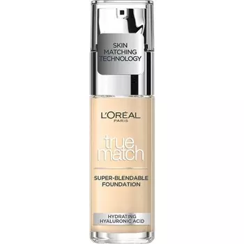 L'Oreal Paris True Match Жидкая тональная основа для ухода за кожей с гиалуроновой кислотой Spf 17 0,5N Фарфор 30 мл, L'Oreal