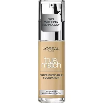 L'Oreal Paris True Match Жидкая тональная основа для ухода за кожей с гиалуроновой кислотой Spf 17 30 мл 3 Вт Золотисто-бежевый, L'Oreal