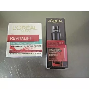 L'Oreal Revitalift Laser X3 Антивозрастная сыворотка 30 мл и дневной крем Revitalift 50 мл, L'Oreal