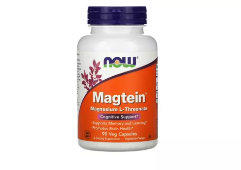 L-треонат магния NOW Foods Magtein, 90 растительных капсул