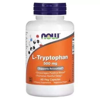 L-триптофан NOW Foods 500 мг, 60 капсул (500 мг на капсулу)