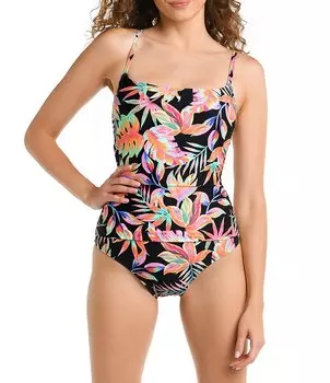 La Blanca Сплошной купальник с цветочным принтом и сборками La Blanca Best Escape, цветочный