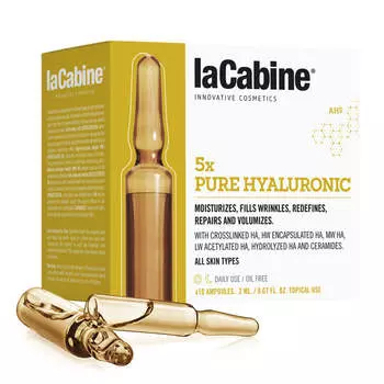 La Cabine 5x Pure Hyaluronic ампулы для лица с гиалуроновой кислотой 10x2 мл