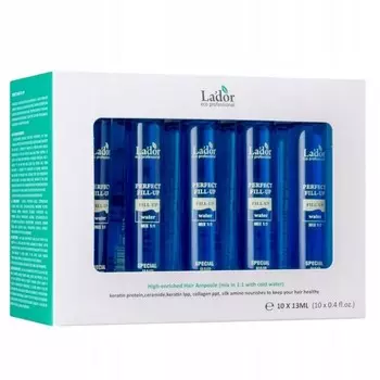 La'dor, Perfect Hair Fill-Up Ampoule, Регенерирующие ампулы для поврежденных волос, 10x13 мл