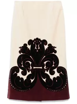 La DoubleJ бархатная юбка-карандаш, белый