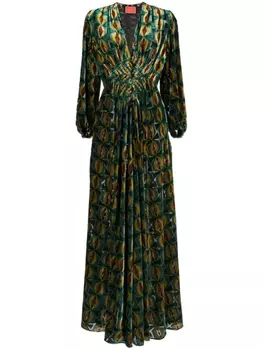 La DoubleJ бархатное платье макси Camerino, разноцветный