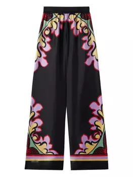 La DoubleJ брюки с цветочным принтом, черный