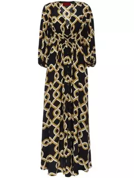 La DoubleJ длинное платье Camerino, черный