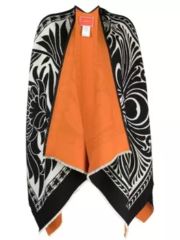 La DoubleJ двустороннее пончо из смесовой шерсти, черный