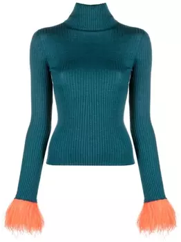 La DoubleJ джемпер с перьями, синий