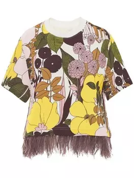 La DoubleJ футболка La Scala с цветочным принтом, фиолетовый