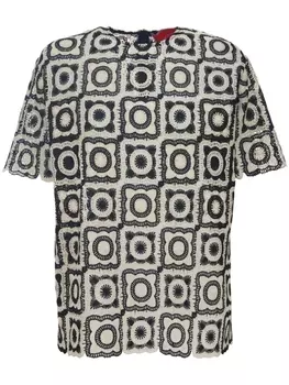 La DoubleJ футболка Lacey House с принтом Mini Tiles, нейтральный цвет