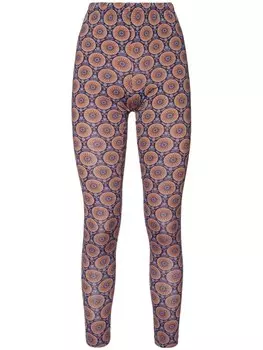 La DoubleJ легинсы с геометричным принтом, фиолетовый