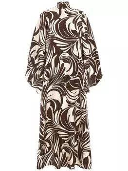 La DoubleJ платье Magnifico с абстрактным принтом, белый