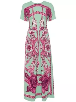 La DoubleJ платье макси Angelica с цветочным принтом, зеленый