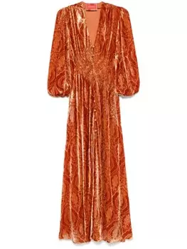 La DoubleJ платье макси Camerino, оранжевый