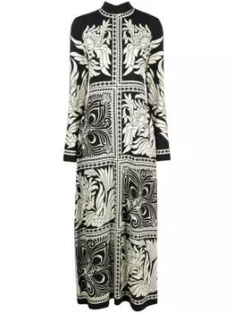 La DoubleJ платье макси Halle с принтом, черный