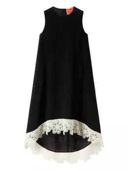 La DoubleJ платье миди La Scala с кружевной вышивкой, черный