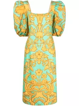 La DoubleJ платье миди Sizzler с цветочным принтом, зеленый