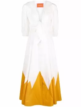 La DoubleJ платье Peek-A-Boo с графичным принтом, белый