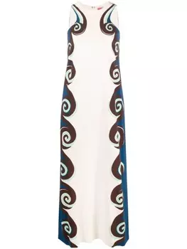 La DoubleJ платье Racer с графичным принтом, синий