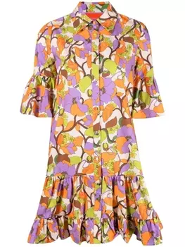 La DoubleJ платье-рубашка Choux с цветочным принтом, белый