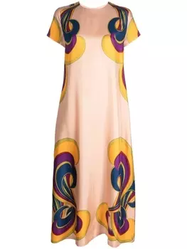 La DoubleJ платье Swing с графичным принтом, розовый