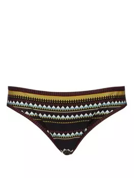La DoubleJ плавки бикини с геометричным принтом, черный