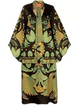 La DoubleJ шелковое платье миди Magnifico, черный